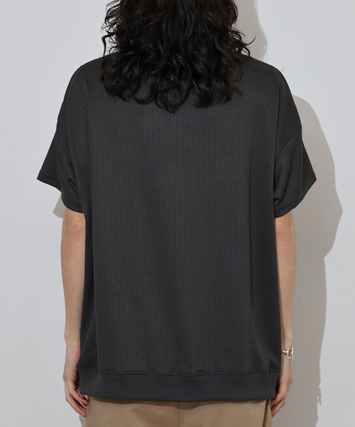 SAVAGE（サベージ）の「無地 テレコリブ ワイド ワッフル 半袖Tシャツ（Tシャツ/カットソー・メンズ・チャコールグレー/アイボリー/オリーブ/ネイビー/ブラック/ブラック系/ホワイト系/オリーブ系/グレー系/ネイビー系・L/LL/M）」の13枚目の写真