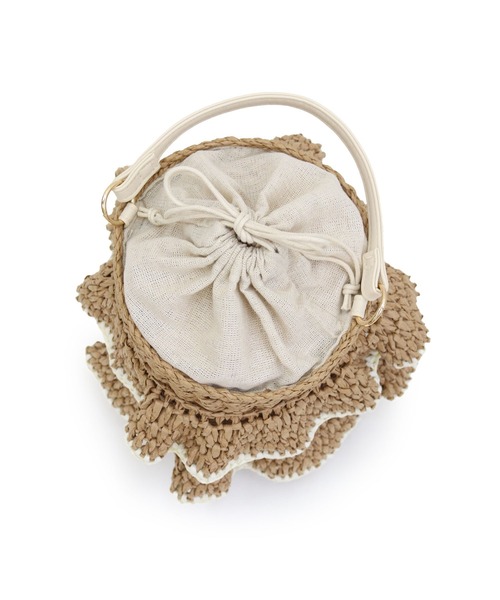 MIAN （ミアン）の「フリル2wayかごバッグ（かごバッグ・レディース・ベージュ/グレー/ブラック・FREE）」の13枚目の写真