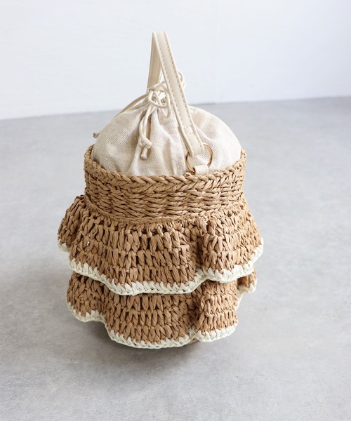 MIAN （ミアン）の「フリル2wayかごバッグ（かごバッグ・レディース・ベージュ/グレー/ブラック・FREE）」の19枚目の写真