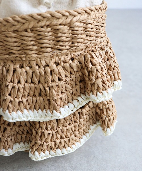 MIAN （ミアン）の「フリル2wayかごバッグ（かごバッグ・レディース・ベージュ/グレー/ブラック・FREE）」の20枚目の写真