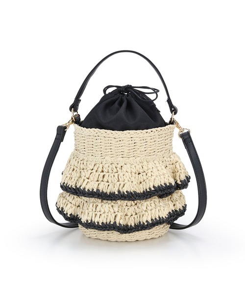 MIAN （ミアン）の「フリル2wayかごバッグ（かごバッグ・レディース・ベージュ/グレー/ブラック・FREE）」の15枚目の写真