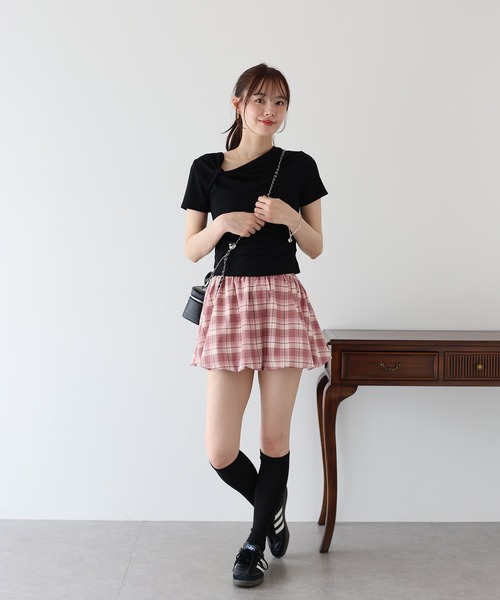 BLUEEAST（ブルーイースト）の「チェック柄バルーンミニスカート
