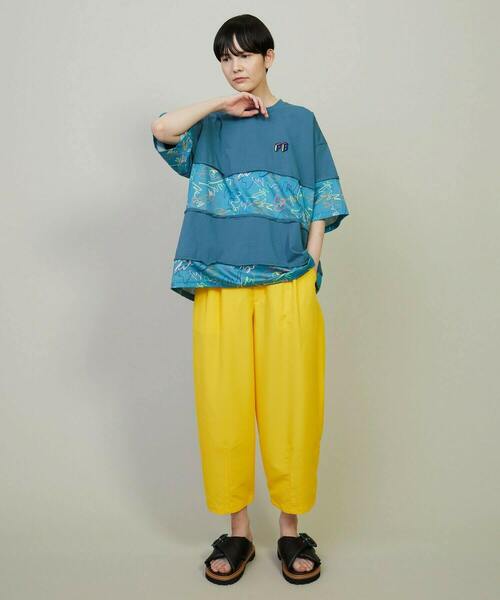 FRAPBOIS(フラボア)の「ワッフルーザー テーパードパンツ(その他パンツ・レディース・ブラック/グリーン/イエロー・1/2)」の9枚目の写真