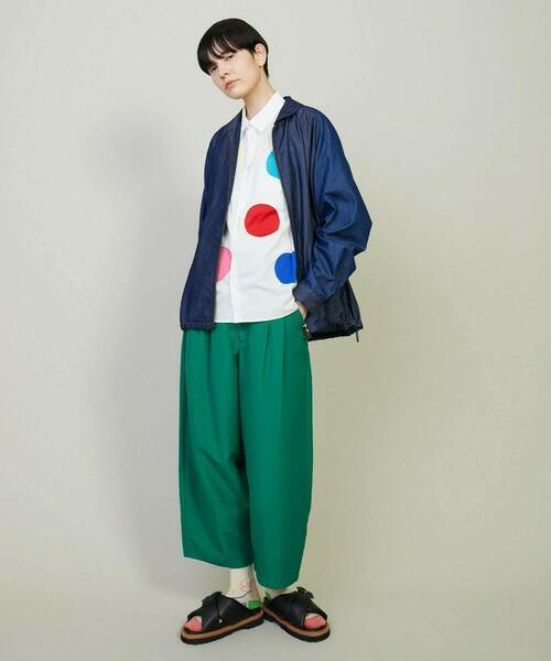 FRAPBOIS(フラボア)の「ワッフルーザー テーパードパンツ(その他パンツ・レディース・ブラック/グリーン/イエロー・1/2)」の18枚目の写真