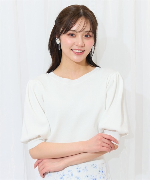 WILLSELECTION（ウィルセレクション）の「2WAYリボンラメニットプルオーバー（ニット/セーター・レディース・オフホワイト/ブラック/ピンク/オレンジ・FREE）」の11枚目の写真