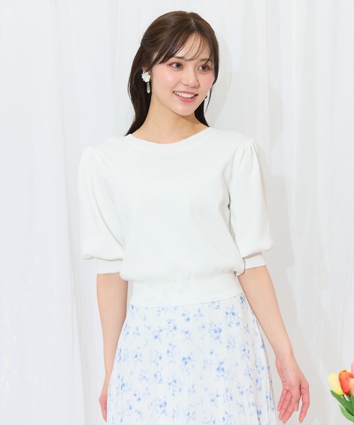 WILLSELECTION（ウィルセレクション）の「2WAYリボンラメニットプルオーバー（ニット/セーター・レディース・オフホワイト/ブラック/ピンク/オレンジ・FREE）」の8枚目の写真