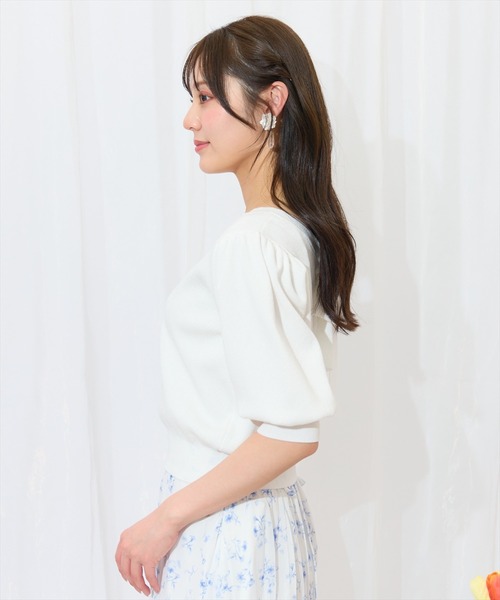 WILLSELECTION（ウィルセレクション）の「2WAYリボンラメニットプルオーバー（ニット/セーター・レディース・オフホワイト/ブラック/ピンク/オレンジ・FREE）」の7枚目の写真