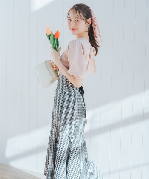 WILLSELECTION（ウィルセレクション）の「2WAYリボンラメニットプルオーバー（ニット/セーター・レディース・オフホワイト/ブラック/ピンク/オレンジ・FREE）」の14枚目の写真