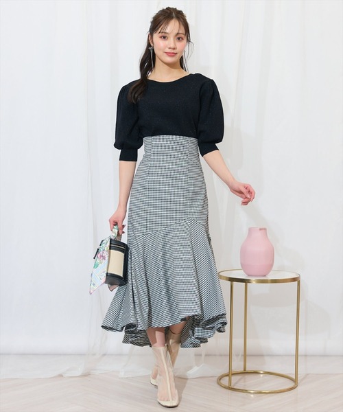 WILLSELECTION（ウィルセレクション）の「2WAYリボンラメニットプルオーバー（ニット/セーター・レディース・オフホワイト/ブラック/ピンク/オレンジ・FREE）」の17枚目の写真