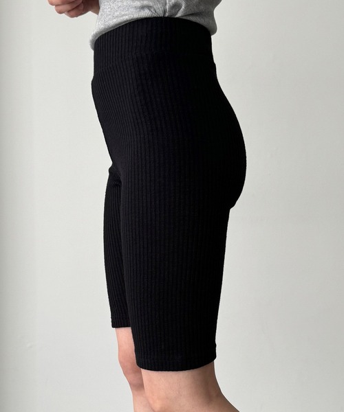 CANAL JEAN（キャナルジーン）の「El mar　リブバイカーレギンス（レギンス/スパッツ・レディース・チャコールグレー/ブラック・ONE SIZE）」の13枚目の写真