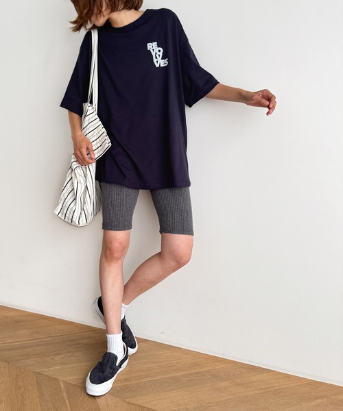 CANAL JEAN(キャナルジーン)の「El mar リブバイカーレギンス(レギンス/スパッツ・レディース・チャコールグレー/ブラック・ONE SIZE)」の11枚目の写真