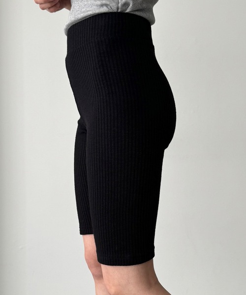 CANAL JEAN（キャナルジーン）の「El mar　リブバイカーレギンス（レギンス/スパッツ・レディース・チャコールグレー/ブラック・ONE SIZE）」の21枚目の写真