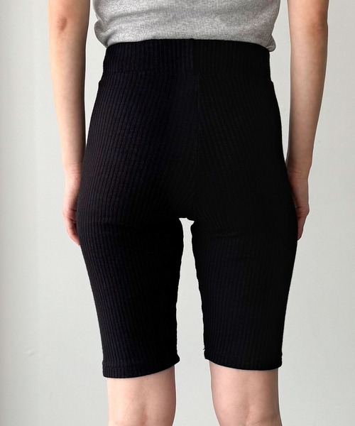 CANAL JEAN（キャナルジーン）の「El mar　リブバイカーレギンス（レギンス/スパッツ・レディース・チャコールグレー/ブラック・ONE SIZE）」の22枚目の写真