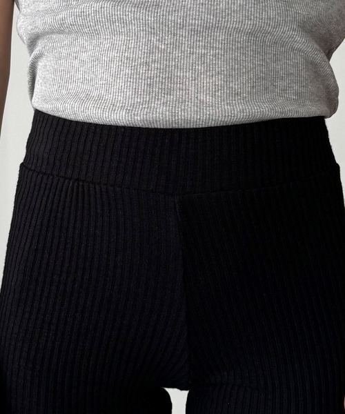CANAL JEAN(キャナルジーン)の「El mar リブバイカーレギンス(レギンス/スパッツ・レディース・チャコールグレー/ブラック・ONE SIZE)」の9枚目の写真