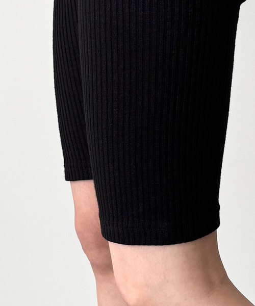 CANAL JEAN(キャナルジーン)の「El mar リブバイカーレギンス(レギンス/スパッツ・レディース・チャコールグレー/ブラック・ONE SIZE)」の10枚目の写真