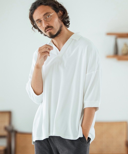 Magine（マージン）の「mhs2348-Deformed Waffle Jacquard Skipper