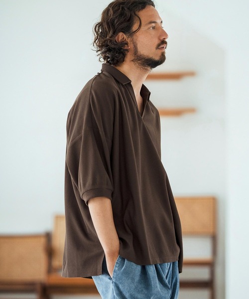 Magine（マージン）の「mhs2348-Deformed Waffle Jacquard Skipper