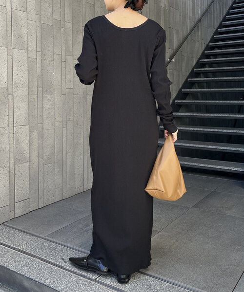 CAPRICIEUX LE'MAGE（カプリシューレマージュ）の「【低身長サイズあり】チョーカーSETリブワンピース（ワンピース・レディース・ベージュ/ブラック・PS/FREE）」の12枚目の写真