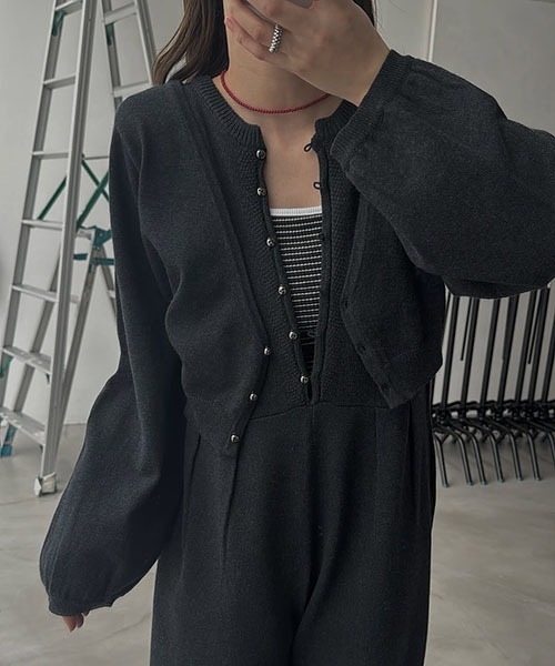 WILLFULLY（ウィルフリー）の「side pattern no sleeve knit all-in