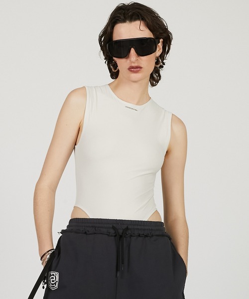 PRANK PROJECT（プランクプロジェクト）の「スキューバノースリボディースーツ / Scuba Sleeveless Bodysuit（その他トップス・レディース・オフホワイト/グレー/ブラック・FREE）」の14枚目の写真