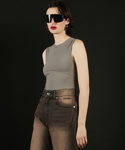 PRANK PROJECT（プランクプロジェクト）の「スキューバノースリボディースーツ / Scuba Sleeveless Bodysuit（その他トップス・レディース・オフホワイト/グレー/ブラック・FREE）」の9枚目の写真