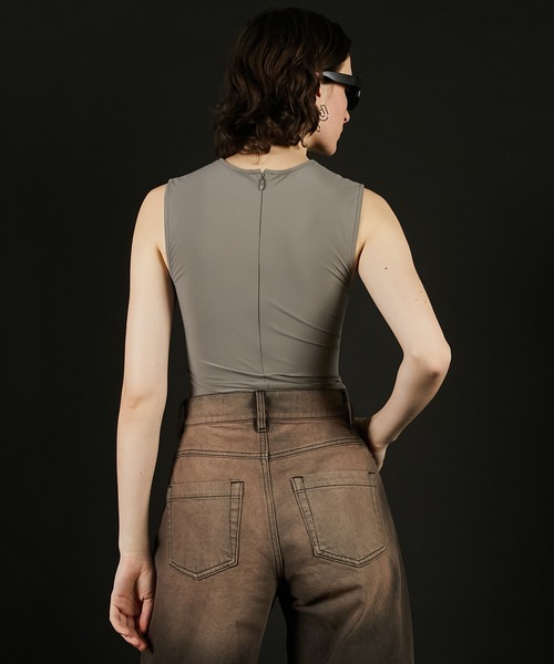PRANK PROJECT（プランクプロジェクト）の「スキューバノースリボディースーツ / Scuba Sleeveless Bodysuit（その他トップス・レディース・オフホワイト/グレー/ブラック・FREE）」の8枚目の写真