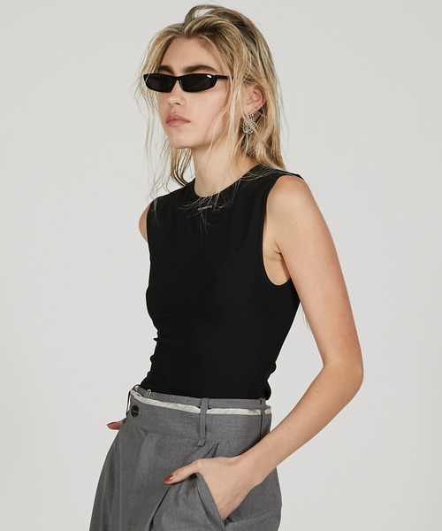 PRANK PROJECT（プランクプロジェクト）の「スキューバノースリボディースーツ / Scuba Sleeveless Bodysuit（その他トップス・レディース・オフホワイト/グレー/ブラック・FREE）」の5枚目の写真