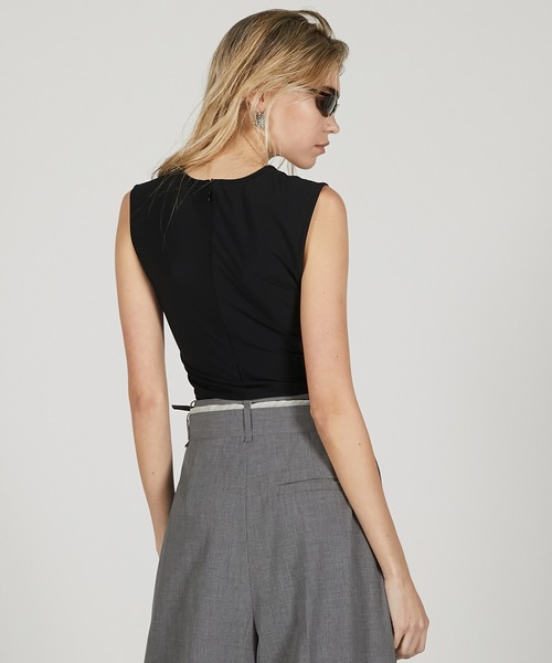 PRANK PROJECT（プランクプロジェクト）の「スキューバノースリボディースーツ / Scuba Sleeveless Bodysuit（その他トップス・レディース・オフホワイト/グレー/ブラック・FREE）」の4枚目の写真