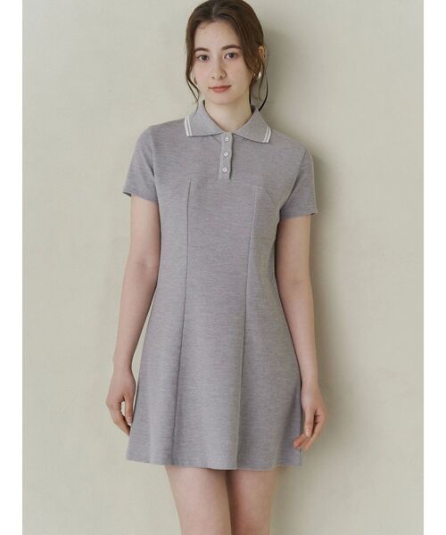 BACK OPEN POLO OP/バックオープンポロワンピース（ワンピース