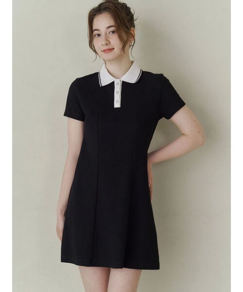 BACK OPEN POLO OP/バックオープンポロワンピース（ワンピース