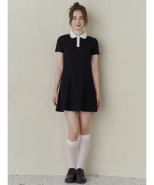 セール】BACK OPEN POLO OP/バックオープンポロワンピース