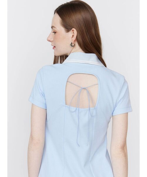 セール】BACK OPEN POLO OP/バックオープンポロワンピース