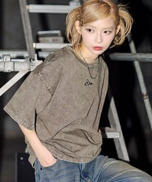 ヴィンテージライクボックスシルエット短丈プリントTシャツ【UNISEX】