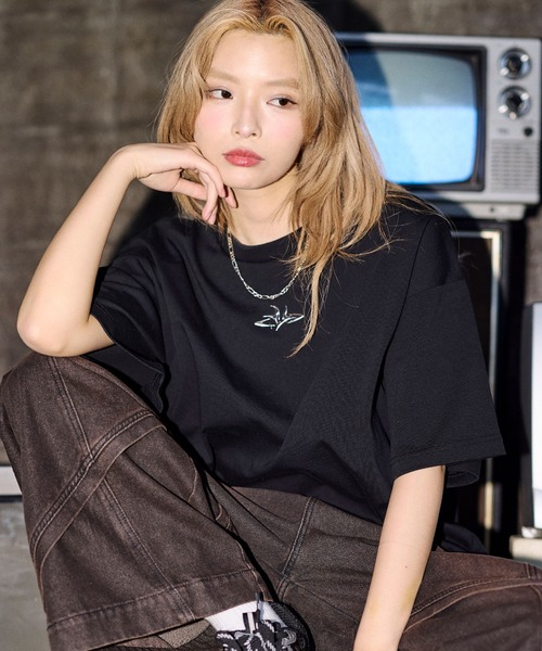 MSG(エムエスジー)の「ヴィンテージライクボックスシルエット短丈プリントTシャツ【UNISEX】(Tシャツ/カットソー・メンズ・ブラック/ホワイト/グレー系/ブラック系/ブラウン系/グレー系1/ワイン系・S/M/L/XL)」の22枚目の写真