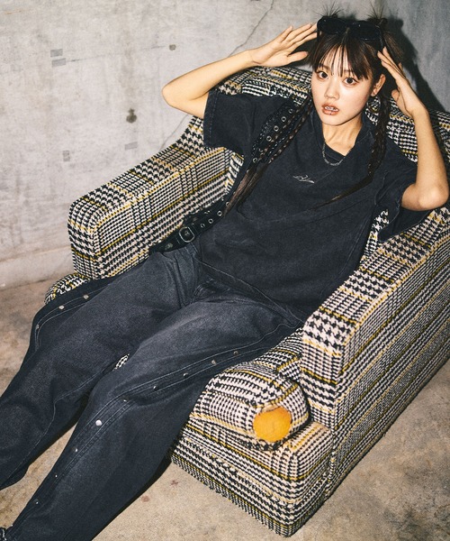 ヴィンテージライクボックスシルエット短丈プリントTシャツ【UNISEX