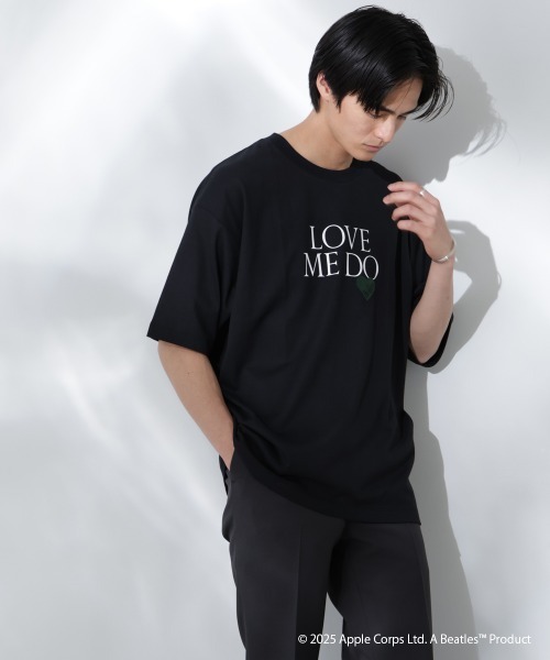 NANO universe(ナノユニバース)の「Anti Soaked(R)×BEATLES LOVE ME DO汗染み防止Tシャツ(Tシャツ/カットソー・メンズ・ブラック・S/M/L)」の2枚目の写真
