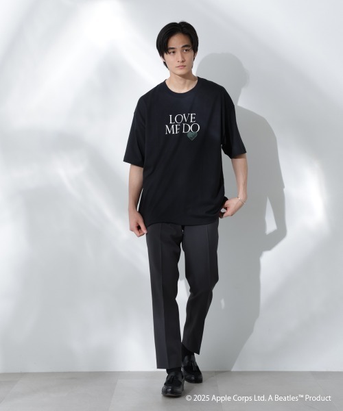 NANO universe(ナノユニバース)の「Anti Soaked(R)×BEATLES LOVE ME DO汗染み防止Tシャツ(Tシャツ/カットソー・メンズ・ブラック・S/M/L)」の5枚目の写真