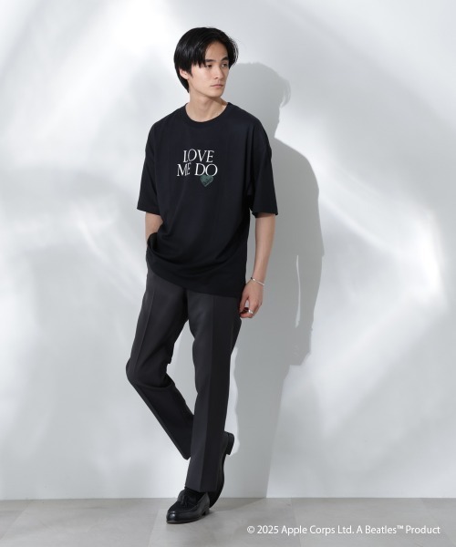 NANO universe(ナノユニバース)の「Anti Soaked(R)×BEATLES LOVE ME DO汗染み防止Tシャツ(Tシャツ/カットソー・メンズ・ブラック・S/M/L)」の6枚目の写真