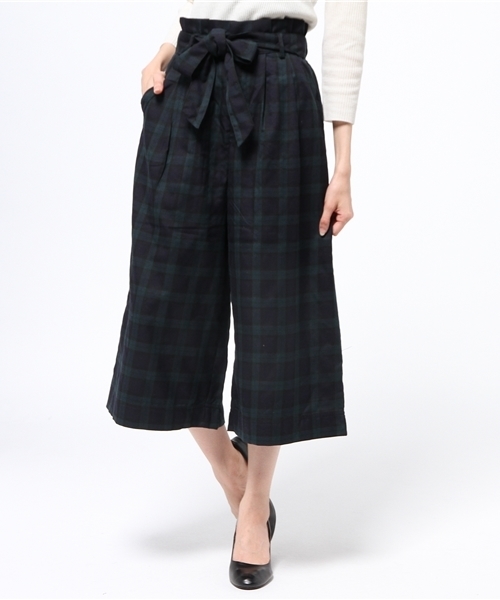 one after another NICE CLAUP（ワンアフターアナザーナイスクラップ）の「【ナイスクラップ】リボン付ガウチョパンツ（その他パンツ・レディース・キャメル/ブラック/その他1/その他2・FREE）」の3枚目の写真