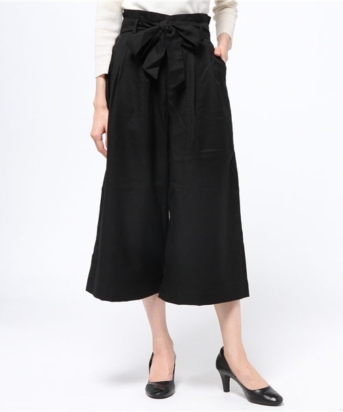 one after another NICE CLAUP（ワンアフターアナザーナイスクラップ）の「【ナイスクラップ】リボン付ガウチョパンツ（その他パンツ・レディース・キャメル/ブラック/その他1/その他2・FREE）」の2枚目の写真