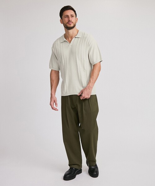 Saturdays NYC(サタデーズ ニューヨークシティ )の「Alex Skipper Polo SS Sweater(その他トップス・メンズ・グレー/ブラック/ラベンダー・M/S/XL/L)」の4枚目の写真