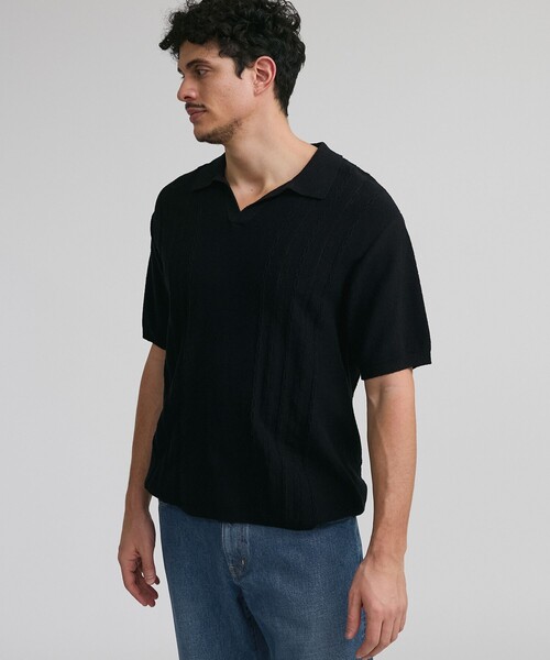 Saturdays NYC(サタデーズ ニューヨークシティ )の「Alex Skipper Polo SS Sweater(その他トップス・メンズ・グレー/ブラック/ラベンダー・M/S/XL/L)」の2枚目の写真