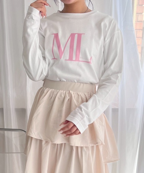 merrylatte(メリーラテ)の「merrylatte英字ロンT/長袖Tシャツ(Tシャツ/カットソー・レディース・B/A・MEDIUM)」の1枚目の写真