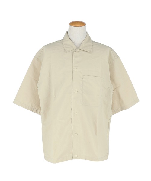 coca(coca)(コカ)の「ワッシャーナイロン半袖シャツ(シャツ/ブラウス・メンズ・チャコール/アイボリー・M/L/XL)」の19枚目の写真