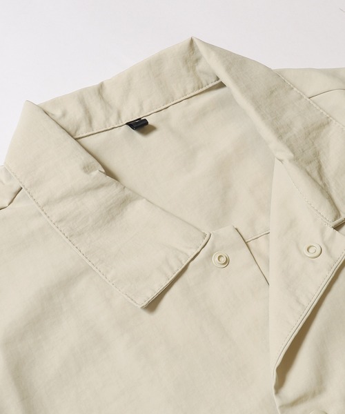 coca(coca)(コカ)の「ワッシャーナイロン半袖シャツ(シャツ/ブラウス・メンズ・チャコール/アイボリー・M/L/XL)」の15枚目の写真