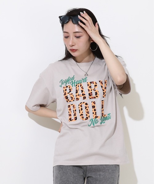 BABYDOLL(ベビードール)の「【綿100%】 親子お揃い ヒョウ柄貼付ロゴTシャツ 0544A(Tシャツ/カットソー・メンズ・ホワイト/ダークブラウン系・S/M/L/XL)」の11枚目の写真