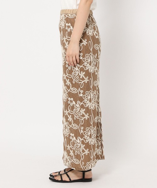 LEPSIM（レプシィム）の「コードレーススカート　329509（スカート・レディース・アイボリー/ブラック/ベージュ・FREE）」の5枚目の写真