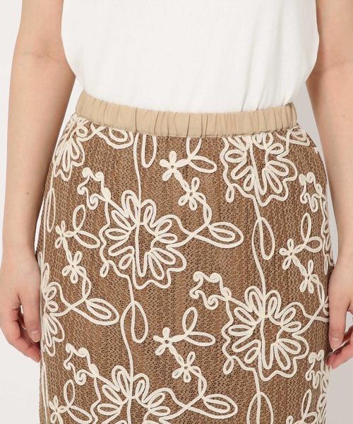 LEPSIM（レプシィム）の「コードレーススカート　329509（スカート・レディース・アイボリー/ブラック/ベージュ・FREE）」の7枚目の写真