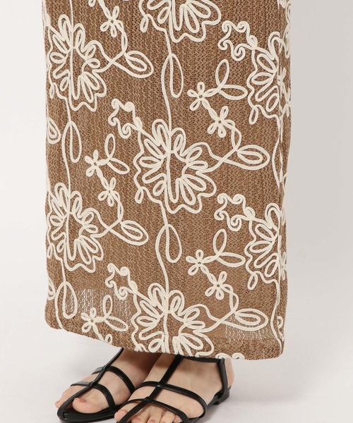 LEPSIM（レプシィム）の「コードレーススカート　329509（スカート・レディース・アイボリー/ブラック/ベージュ・FREE）」の8枚目の写真