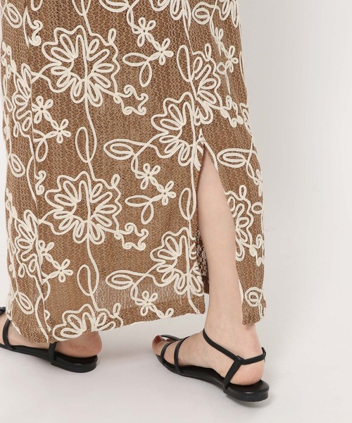 LEPSIM（レプシィム）の「コードレーススカート　329509（スカート・レディース・アイボリー/ブラック/ベージュ・FREE）」の10枚目の写真